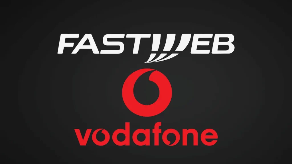 loghi di Fastweb e di Vodafone